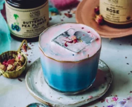 A Sip of Enchantment: Elevate Your Wellness with This Blue Butterfly Rose Latte Recipe